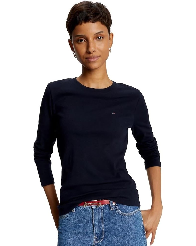 Women Long Sleeve Crewneck Logo T-Shirt Desert Sky Navy. $18.36 T-Shirts