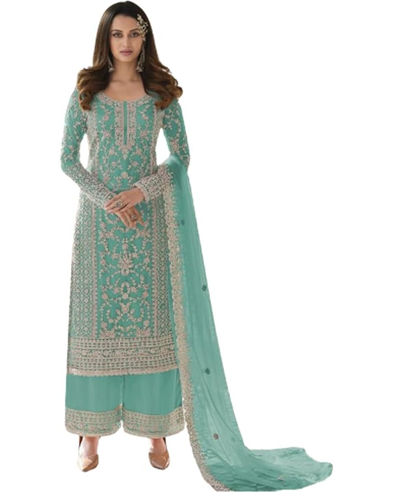 Traditional Wear Indian Designer Salwar Kameez Dupatta Dress Pakistani Ready to Wear Palazzo Suits Choice 1 $45.04 Suits