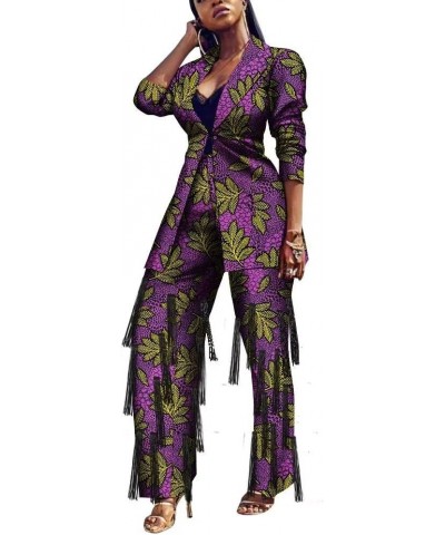 Women's Sexy 2 Pieces African Printed Button Jackets Bodycon Pants Clubwear Set Cl1 $39.15 Suits