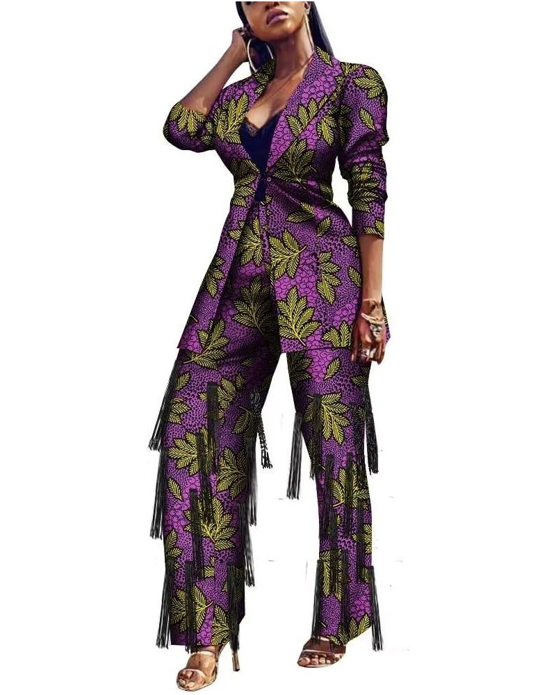 Women's Sexy 2 Pieces African Printed Button Jackets Bodycon Pants Clubwear Set Cl1 $39.15 Suits