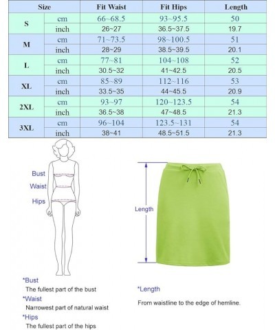 Women's Stretchy Knee Length Skirts Athletic Skorts for Woman Drawstring Waist with Mesh Shorts Pockets Floret Prints $15.05 ...