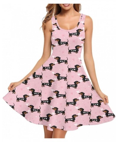 Women's Dresses Women's Casual Dresses Women's Swimsuits & Cover Ups Tank Top Dress Love Heart Pattern Dachshund $18.54 Swims...