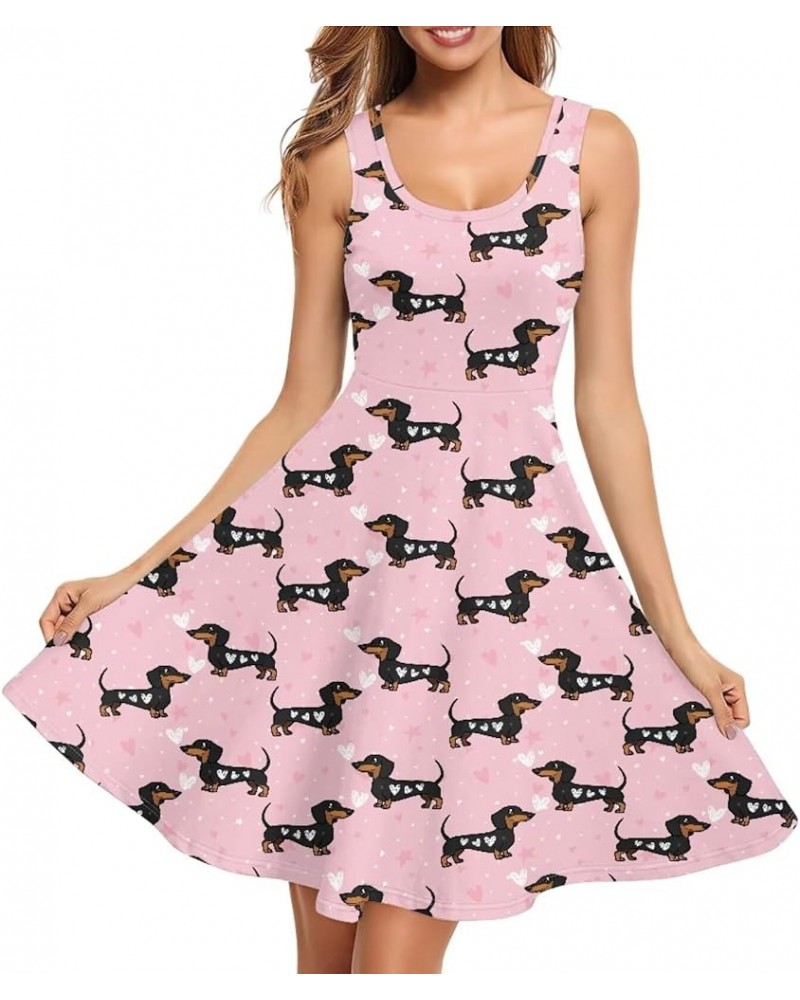 Women's Dresses Women's Casual Dresses Women's Swimsuits & Cover Ups Tank Top Dress Love Heart Pattern Dachshund $18.54 Swims...