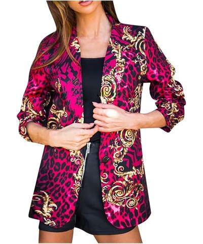 Blazer for Womens Plus Size Suit Floral Business Dress Jacket Single Button Cardigan Coat Tuxedo for Wedding Party 3-red $13....