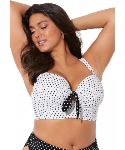 Women's Plus Size Confidante Bra Sized Underwire Bikini Top Little Leopard $28.75 Swimsuits