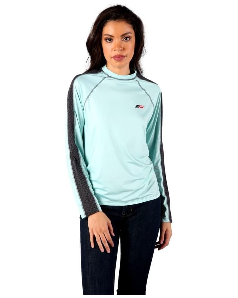 Women's Adjustable K1 Ls Tech Tee Shirt Light Blue $27.24 T-Shirts