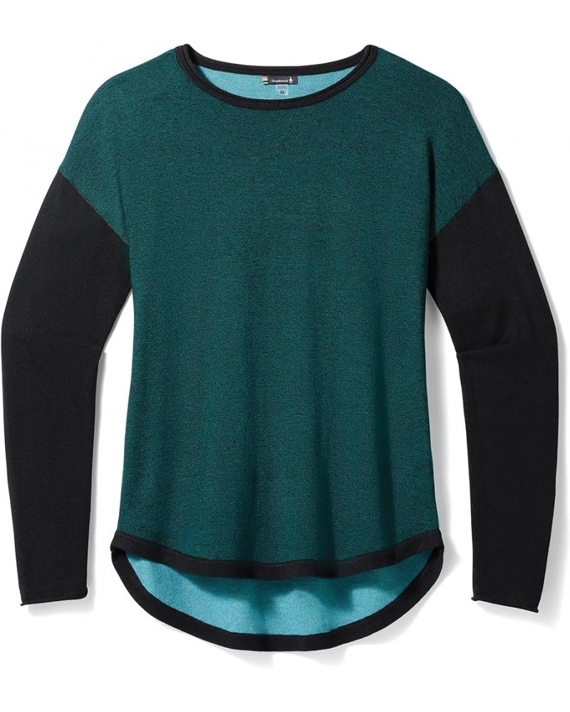 Shadow Pine Colorblock Sweater - Women's Emerald-black Marl $45.10 Activewear