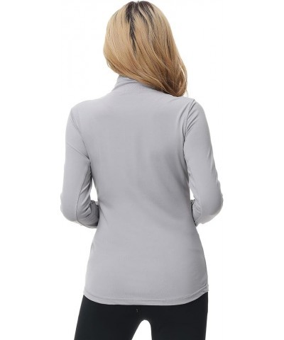 Womens Sports Jackets Zip Up Workout Yoga Jacket with Pockets Solid Grey $18.19 Jackets