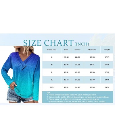 Women V Neck Short/Long Sleeve Tops Casual Button Shirts Trendy Slim Fit T Shirt Tunic Tops to Wear with Leggings A4-green $7...