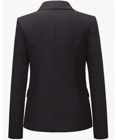 Womens Double Breasted Open Front Coat with Long Sleeves Casual Blazer Notch Lapel Business Jacket Navy $14.10 Suits