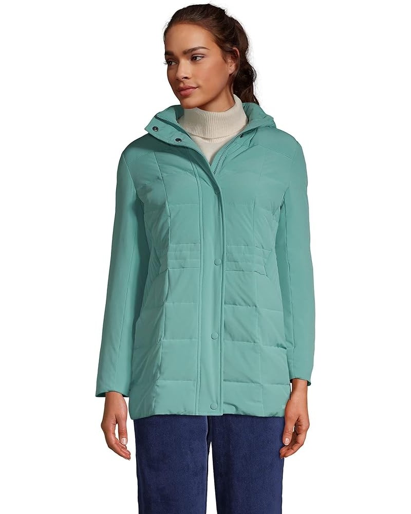 Women's Quilted Stretch Down Coat Teal Shadow $80.99 Jackets