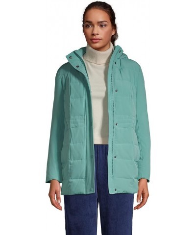 Women's Quilted Stretch Down Coat Teal Shadow $80.99 Jackets