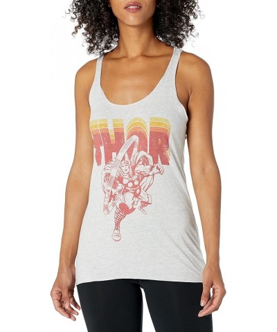 Marvel Women's Official Thor Retro Junior's Racerback Tank White//Official Marvel Thor Retro Junior's Racerback Tank $9.73 Tanks