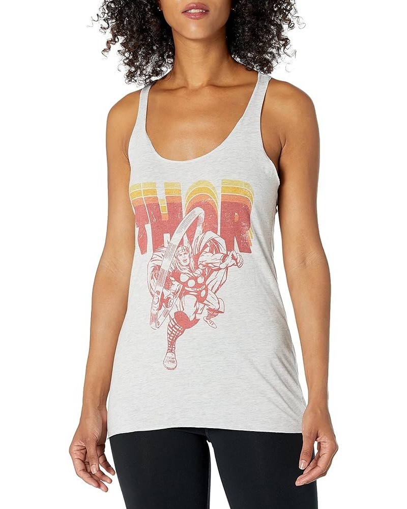 Marvel Women's Official Thor Retro Junior's Racerback Tank White//Official Marvel Thor Retro Junior's Racerback Tank $9.73 Tanks