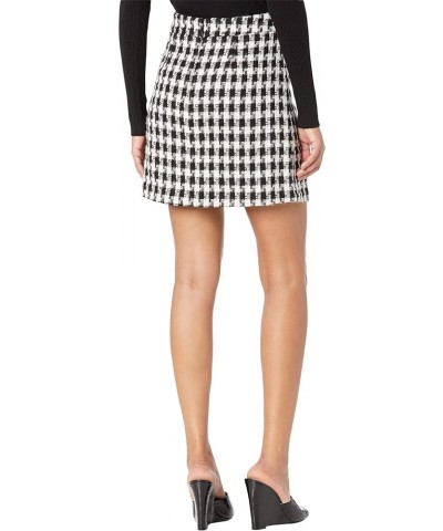 Women's A Line Houndstooth Mini Skirt Black/White $40.79 Skirts