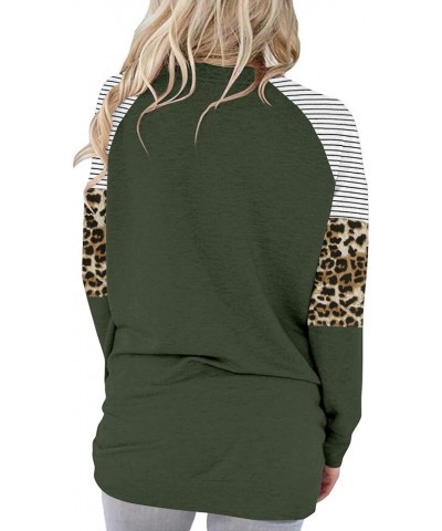 Womens Pocket Shirts Pullover Sweatshirt Loose Fit D Z-green $17.44 Hoodies & Sweatshirts