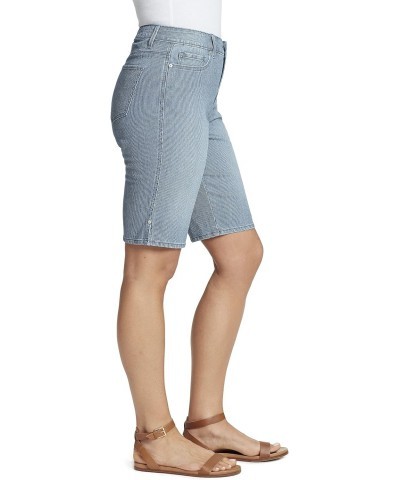 Women's Mid Rise Feminine Cut Bermuda Short, Los Feliz Ticking Stripe, 8 $15.20 Shorts