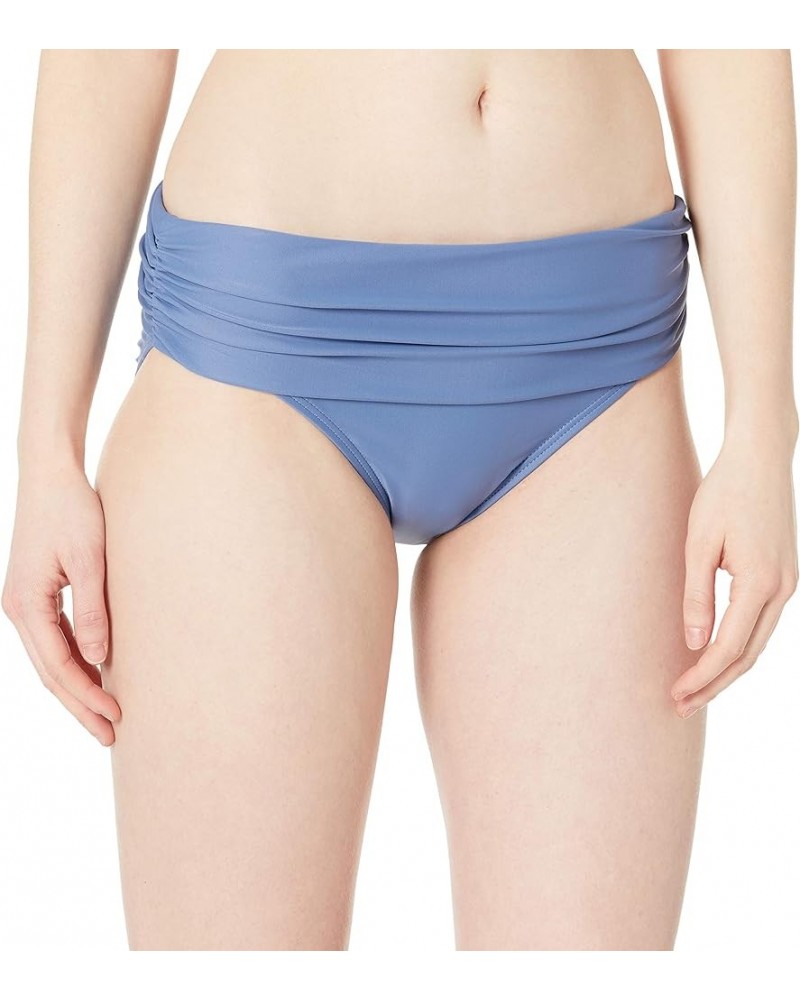 Women's Standard Smocked Bikini Bottom Harbor Blue Solid $13.66 Swimsuits