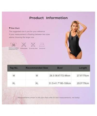 Women's 80s/90s Inspired Glossy Body Suit High Cut One Piece Thong Tank Leotards Swimsuits 2fluorescent Green a $6.87 Swimsuits