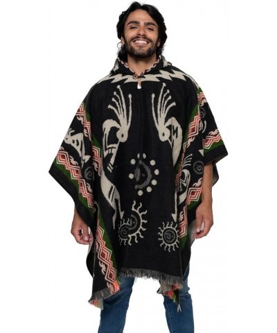 Handmade Ecuadorean Alpaca Wool Ponchos Black Pomasqui $38.25 Coats