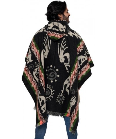 Handmade Ecuadorean Alpaca Wool Ponchos Black Pomasqui $38.25 Coats