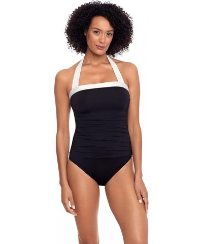 LAUREN Ralph Lauren Bel Air Shirred Bandeau One-Piece Black $40.00 Swimsuits