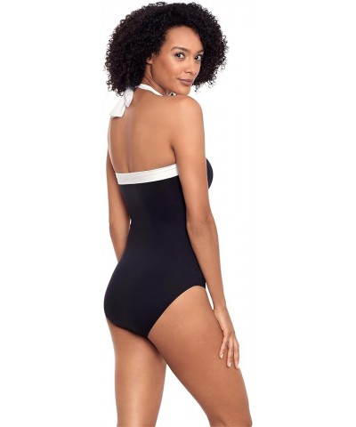 LAUREN Ralph Lauren Bel Air Shirred Bandeau One-Piece Black $40.00 Swimsuits