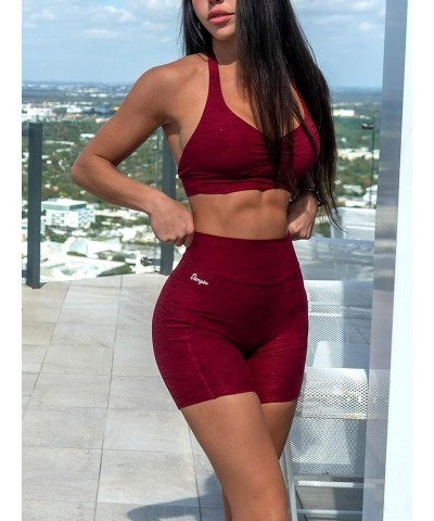 V-Cut Shorts Scrunch Butt Booty Workout Shorts High Waisted Lifting Athletic Gym Bottoms 2.pocket Heather Cherry Red $12.99 A...