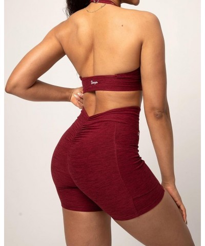 V-Cut Shorts Scrunch Butt Booty Workout Shorts High Waisted Lifting Athletic Gym Bottoms 2.pocket Heather Cherry Red $12.99 A...