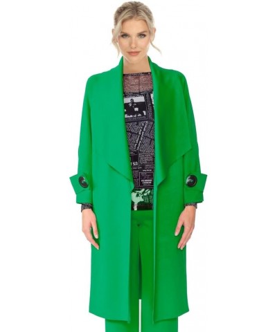 Long Techno-Knit Open Front Jacket Green $77.52 Jackets