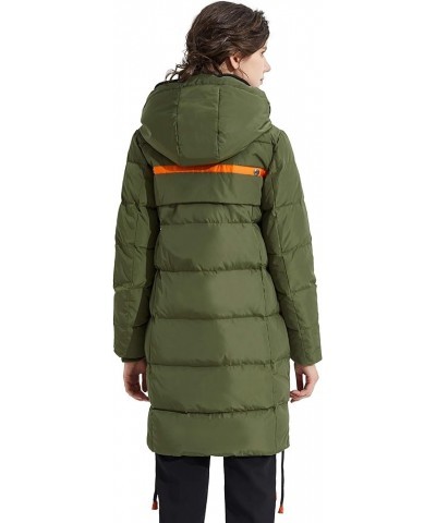 Women's Thickened Winter Down Coat Hooded Puffer Long Jacket with Pocket Armygreen $35.70 Jackets