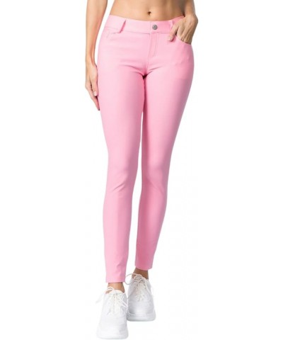 Women's Five Pocket Jean Leggings Light Pink $15.25 Leggings