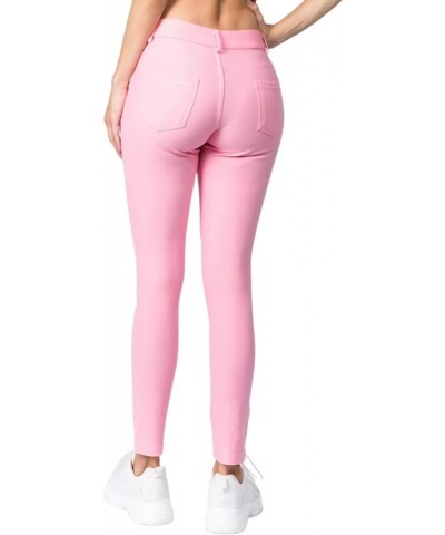 Women's Five Pocket Jean Leggings Light Pink $15.25 Leggings