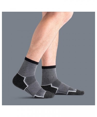 TrailTec+ Merino Wool Performance Outdoor Hiking Running Socks - Cushion, 4" Crew Ash Grey $8.93 Activewear