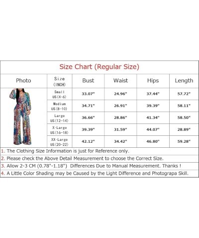 Women Casual Sexy V Neck Sparkly Jumpsuits Long Sleeve Onesie Loose Pants Party Clubwear with Belt Multicolor9934 $23.00 Jump...