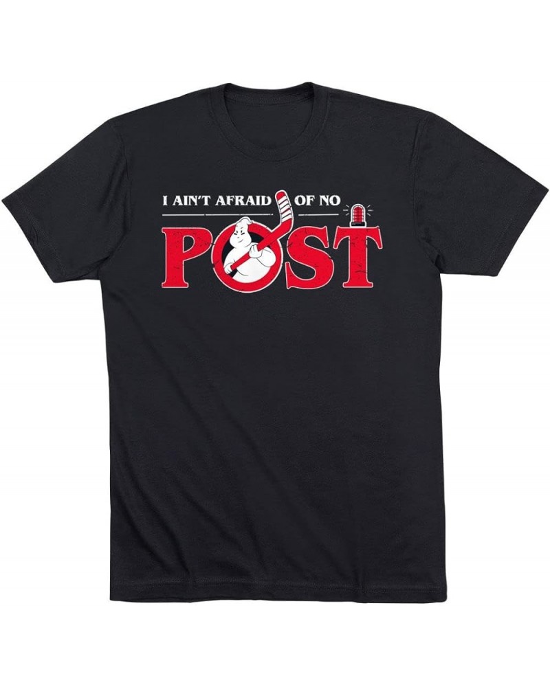 Hockey Ain't Afraid of No Post Tee | Short Sleeve Hockey T-Shirt | Youth and Adult Sizes Adult Black $17.93 Activewear