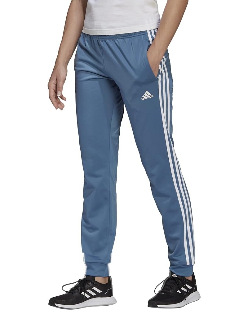 Women's Essentials Warm-up Slim Tapered 3-Stripes Track Pants Altered Blue/White (Primegreen) $20.42 Pants