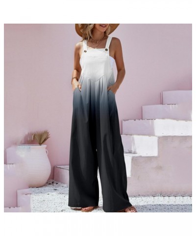 One Piece Jumpsuits for Women Women's Summer Loose Jumpsuit Sleeveless Shoulder Strap Overalls with Pockets S-2Xl 06-black $1...