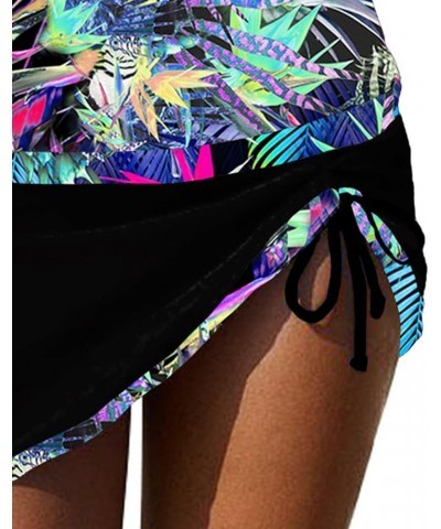 Sexy Tankini Swimsuits with Skirt 2 Piece Swimwear Color Block Bathing Suits for Women 66p&r Flower2022 $19.94 Swimsuits