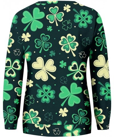 St Patrick's Day Sweatshirt Women Shamrock Crewneck Long Sleeve Shirt Casual Pullover Loose Clover St Patricks Day Sweatshirt...