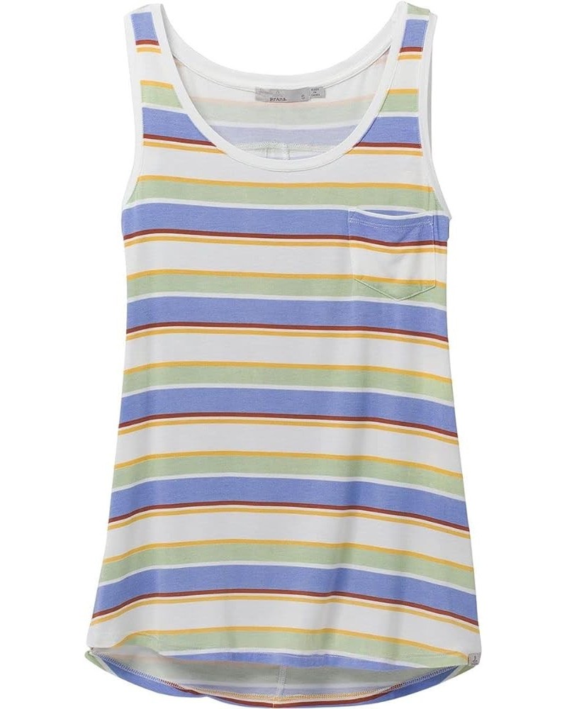 Women's Foundation Scoop Neck Tank Morning Glory Stripe $10.78 Tanks