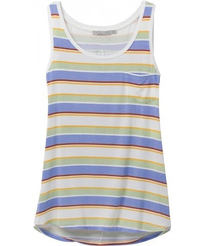 Women's Foundation Scoop Neck Tank Morning Glory Stripe $10.78 Tanks