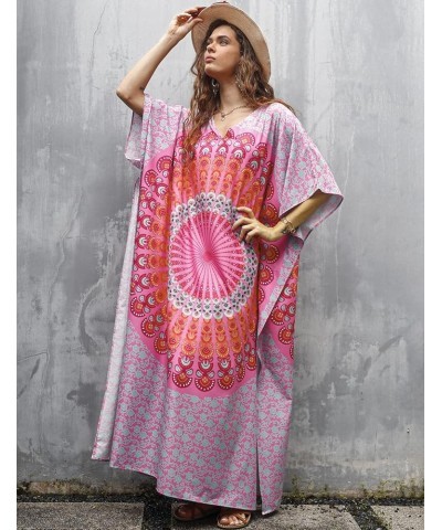 Plus Size Kaftan Cover Ups for Women Maxi Caftans Lounge Swimsuit Cover Up Print 7 $14.57 Swimsuits