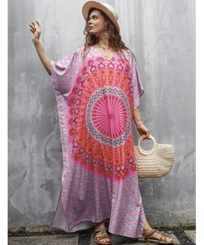 Plus Size Kaftan Cover Ups for Women Maxi Caftans Lounge Swimsuit Cover Up Print 7 $14.57 Swimsuits