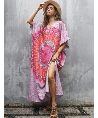 Plus Size Kaftan Cover Ups for Women Maxi Caftans Lounge Swimsuit Cover Up Print 7 $14.57 Swimsuits