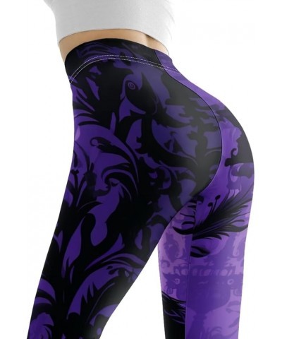 Women Yoga Pants Tummy Control Workout Leggings Stretch Fitness Tights Butt Lifting Halloween Cat Haunted Mansion $11.20 Legg...