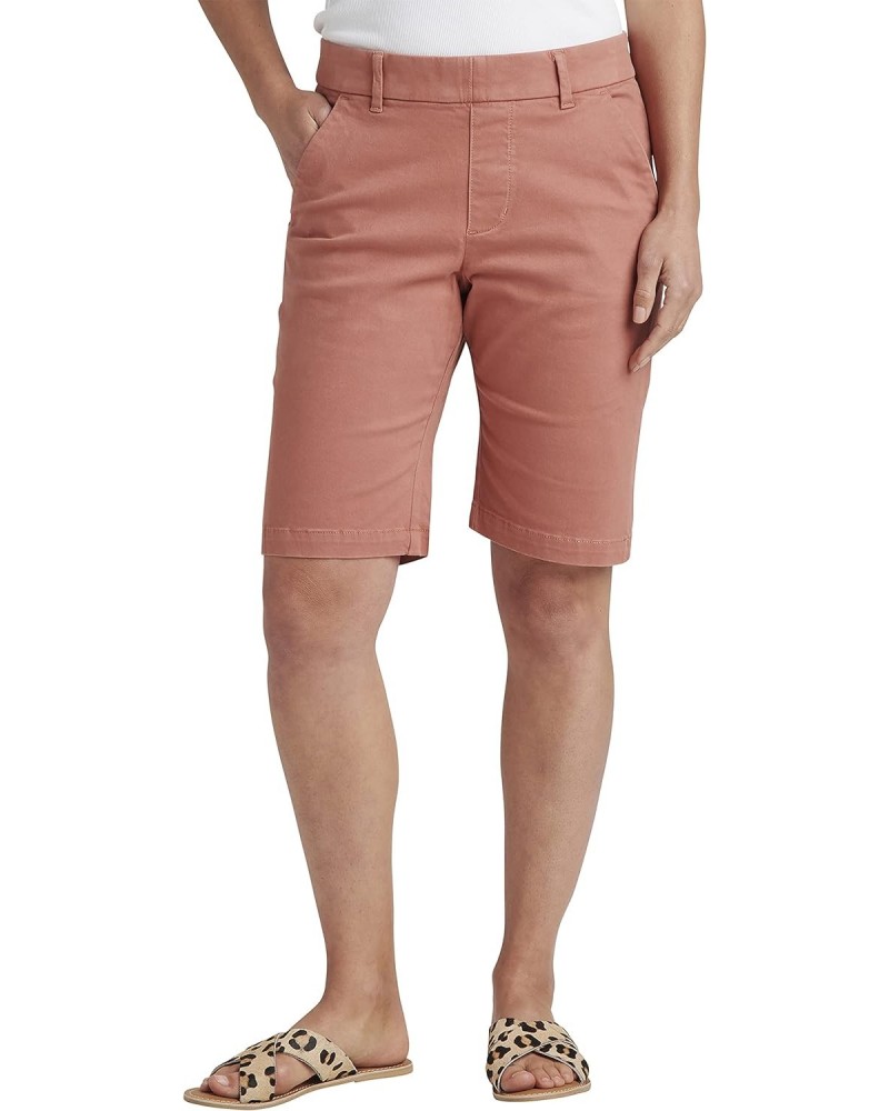 Women's Maddie Mid Rise Bermuda Pull-on Short, Brick, 8 $14.80 Shorts