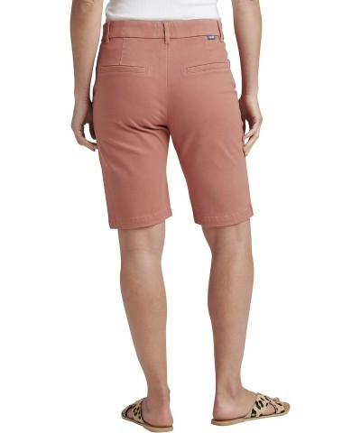 Women's Maddie Mid Rise Bermuda Pull-on Short, Brick, 8 $14.80 Shorts