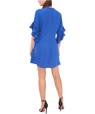 Flutter Sleeve Rumple Dress Deep Azure $32.02 Dresses