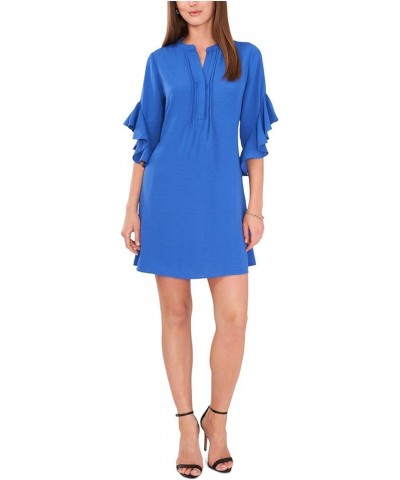 Flutter Sleeve Rumple Dress Deep Azure $32.02 Dresses